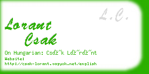 lorant csak business card